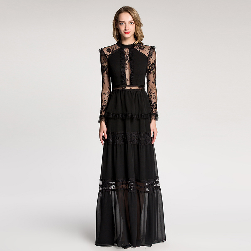 Chiffon Lace Dress 1