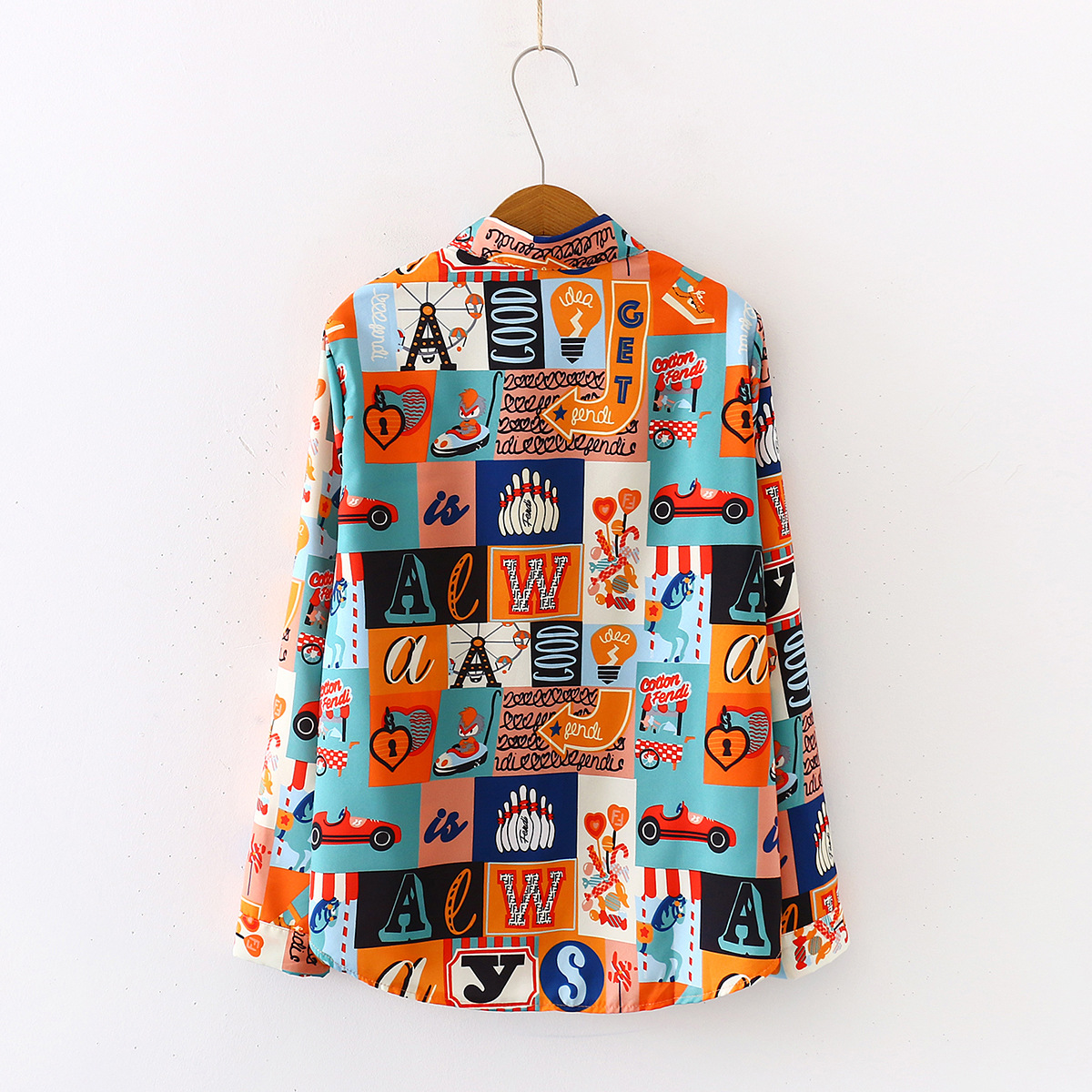 Polo Collar Printed Shirt