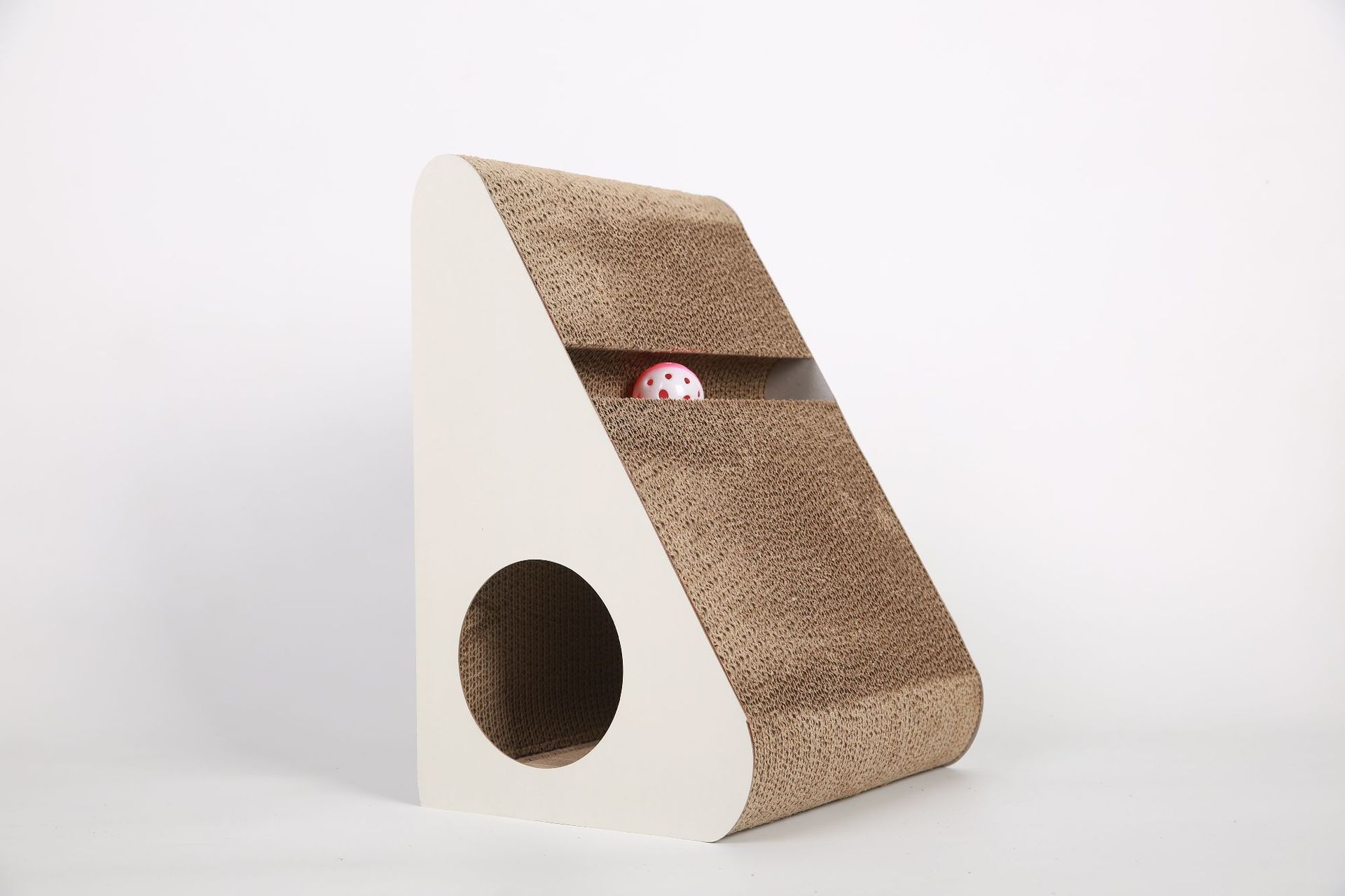 Triangle Cat Scratching Board in Use