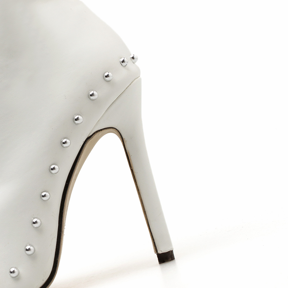 Rivet Zipper Knight Boots Image 4