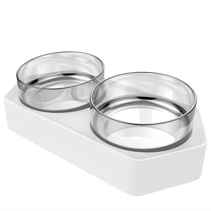 Hexagonal Pet Bowl - White