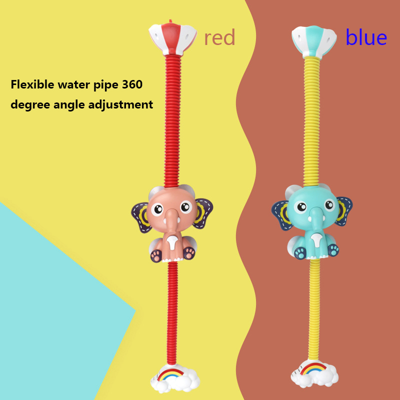 Kids Elephant Shower Set Red