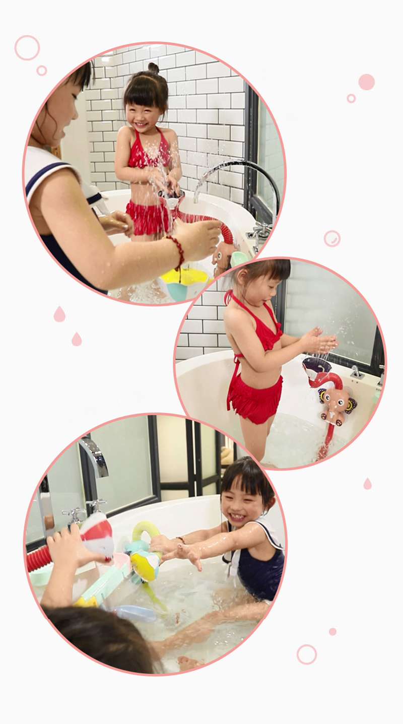Kids Elephant Shower Set in Use