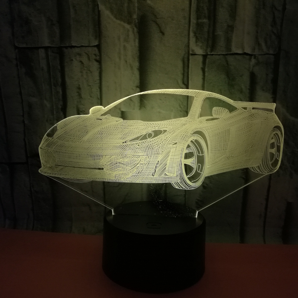 3D Colorful Car Night Light 3