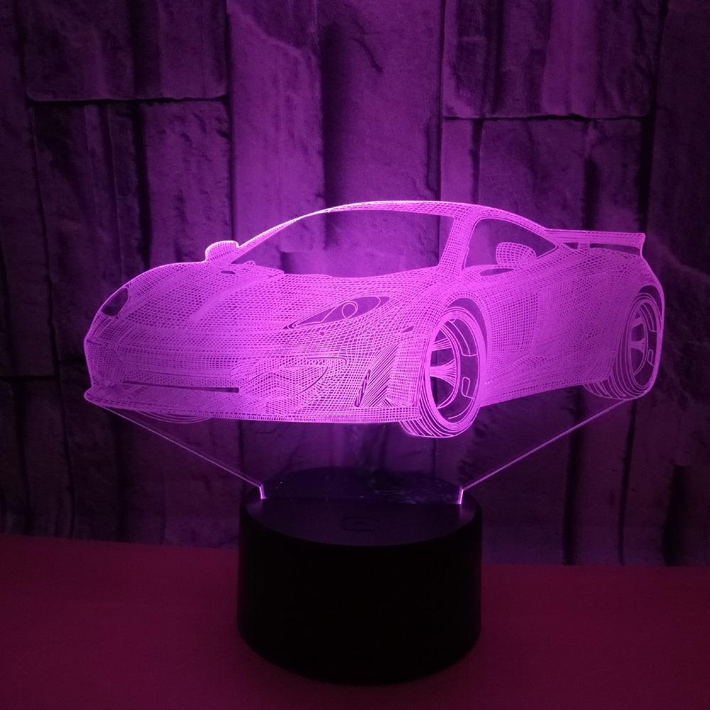 3D Colorful Car Night Light 2