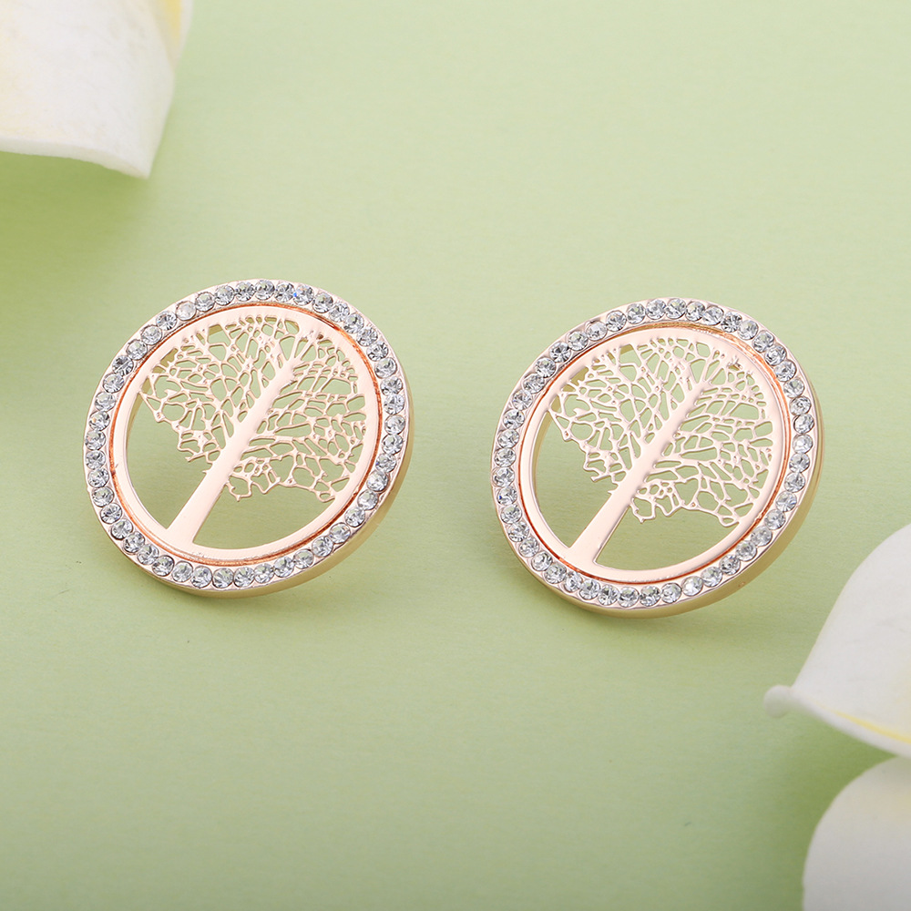 Rose Gold Tree of Life Earrings