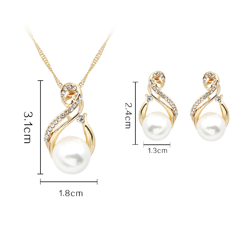 Parelketting en oorbellenset Afbeelding 1