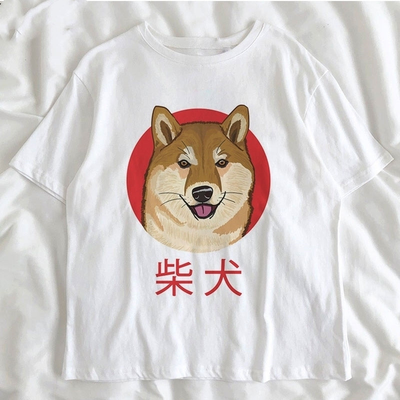 Casual Look with Shiba Inu Print