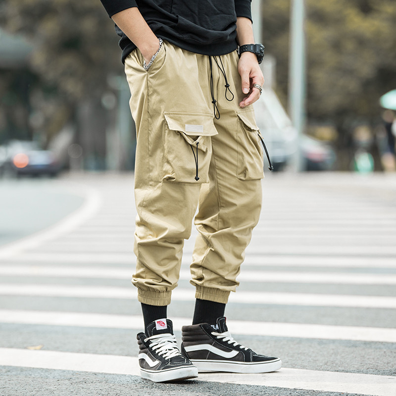 Wrinkled Drawstring Cuffed Pants 1