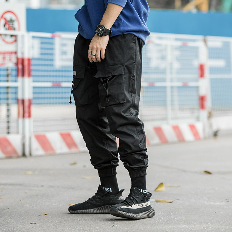 Wrinkled Drawstring Cuffed Pants 3