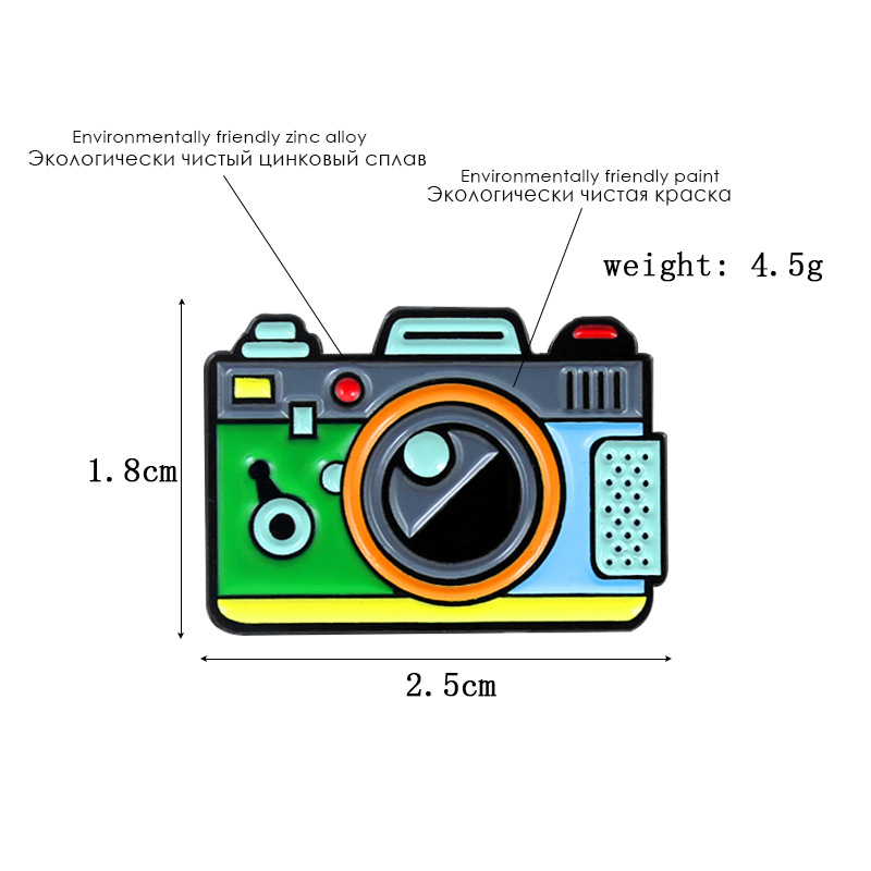 Retro Drip Oil Camera Badge