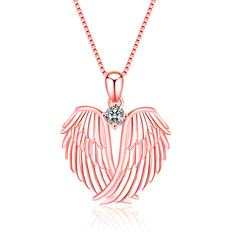Silver Angel Wings Necklace
