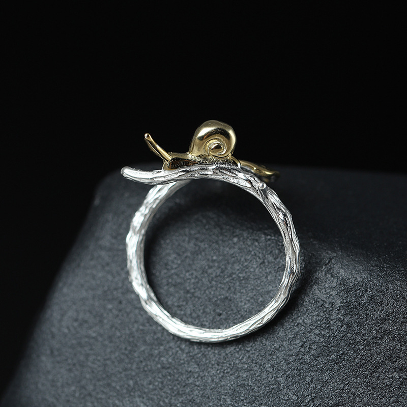 Close-up of the snail design