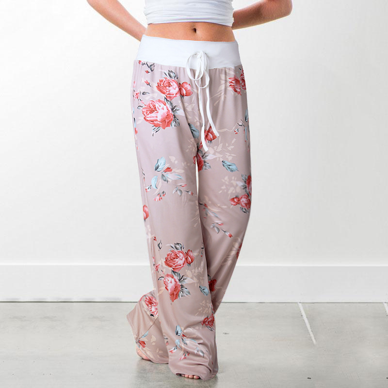 Pink Flower Camouflage Pants Image 1