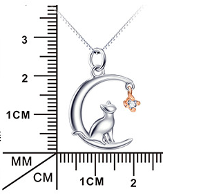 Moon Cat Pendant Necklace