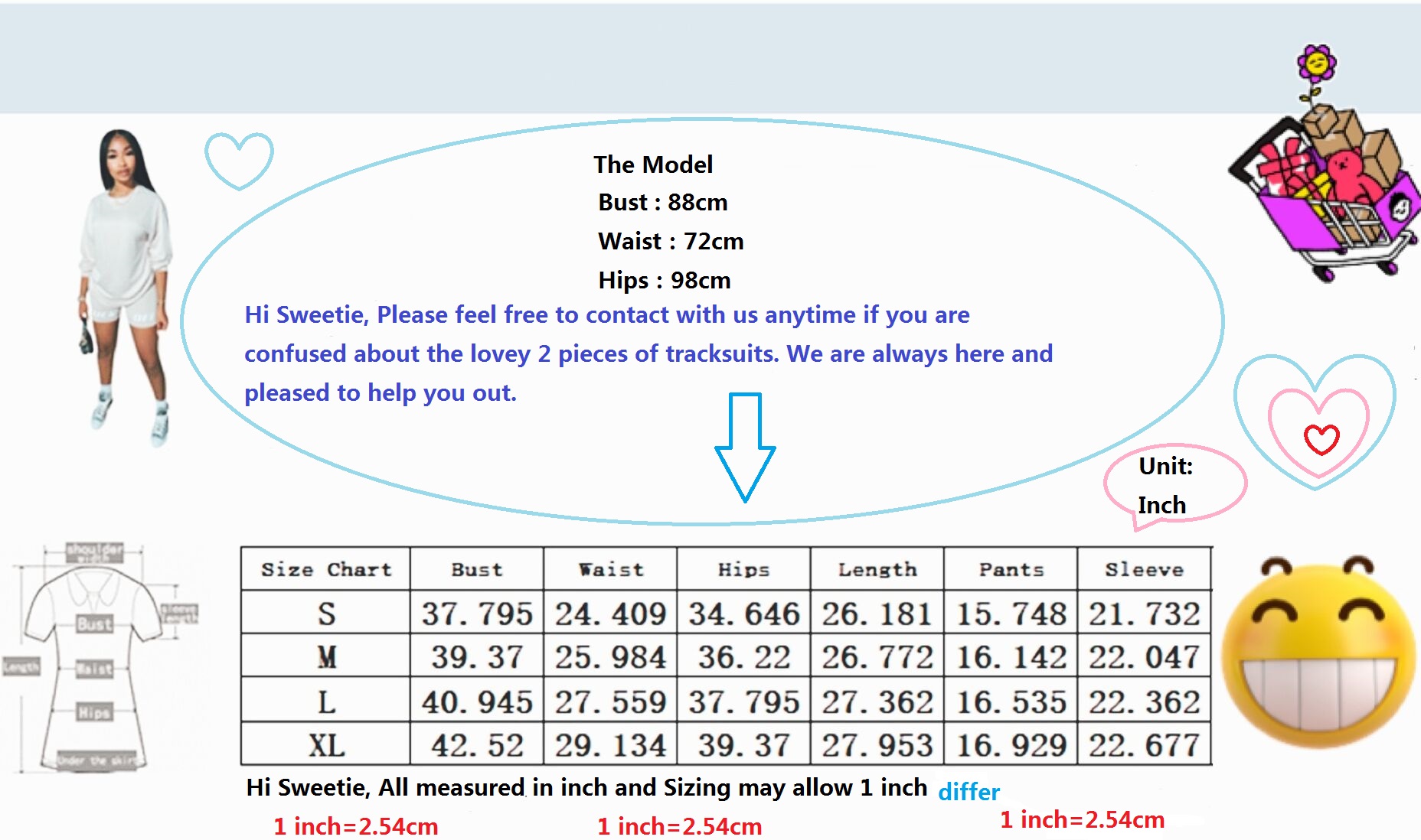 Letter Printed Two-Piece Set - Image 1