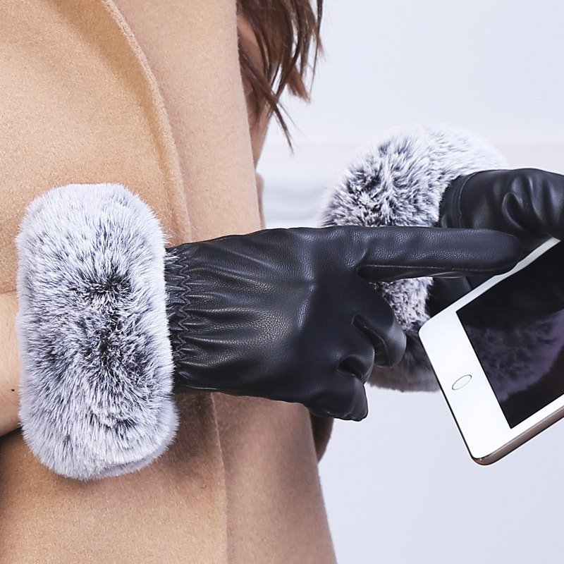 Touch Screen Leather Gloves - Image 2