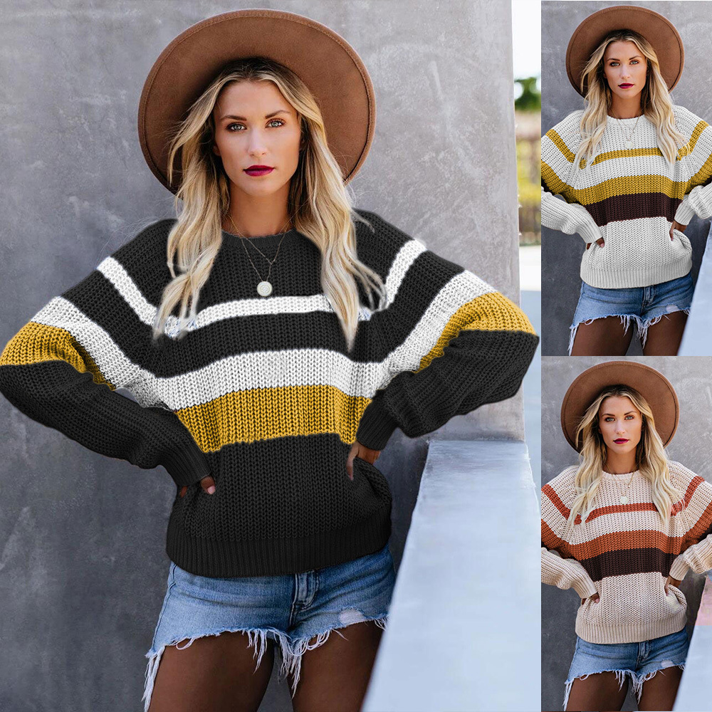 Splicing Knit Sweater 2