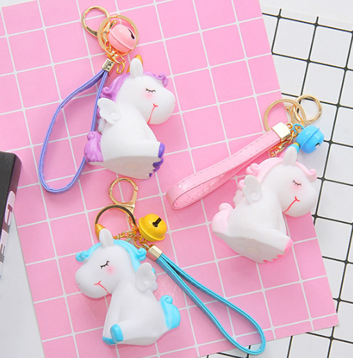 Unicorn Keychain Blue