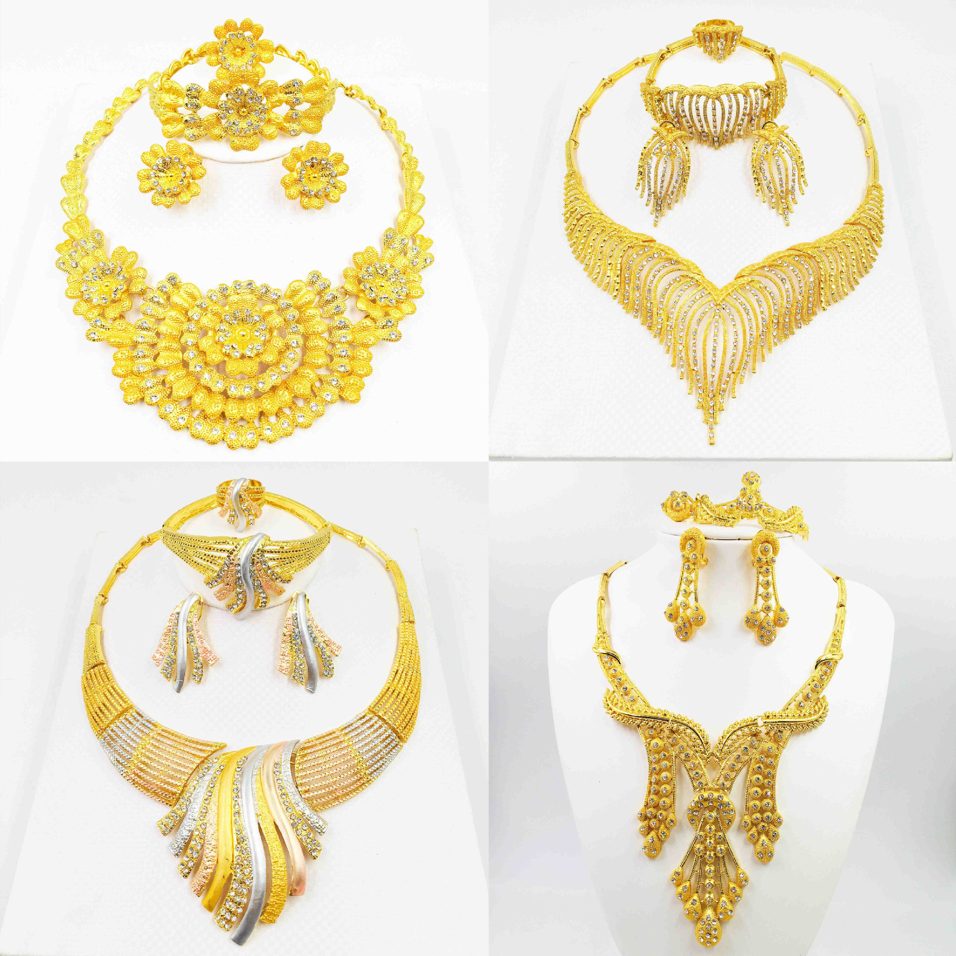 24K Gold Alloy Jewelry Set Image 1