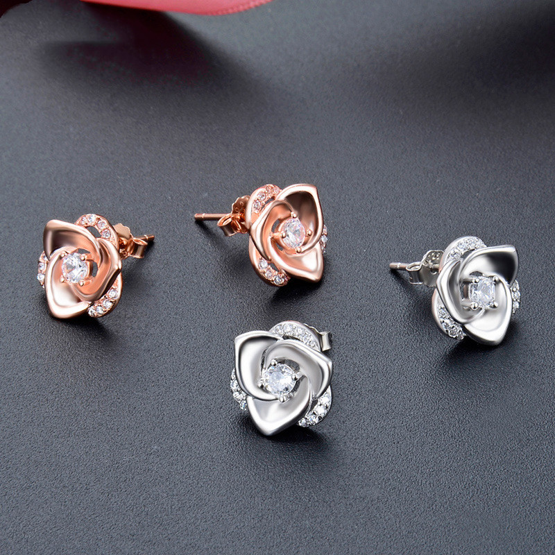 Rose Flower Ear Studs