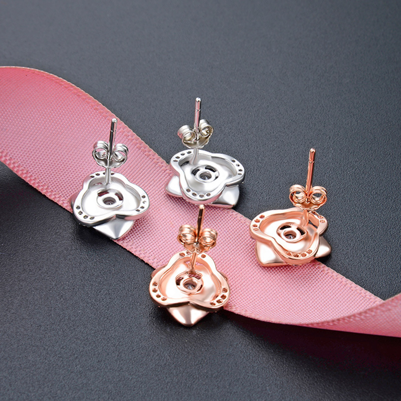 Rose Flower Ear Studs