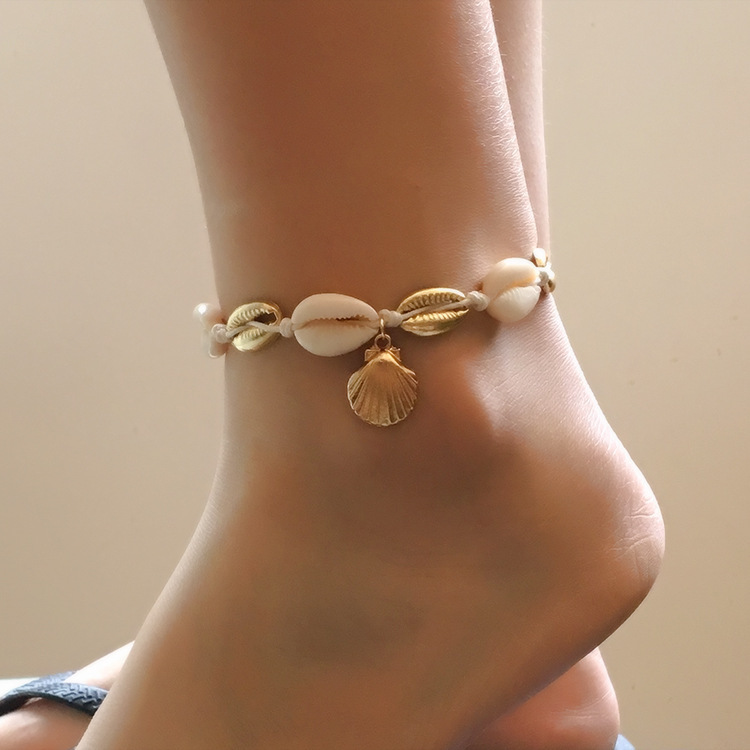 Natural Shell Anklet Close-up