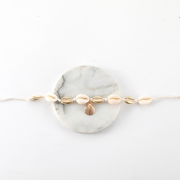 Natural Shell Anklet - Silver Version