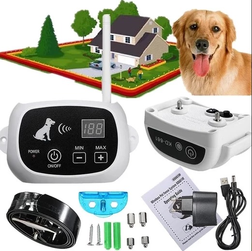 Wireless Electronic Dog Fence - White