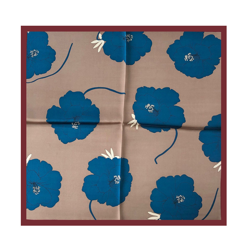 Floral Scarf - Wine Red