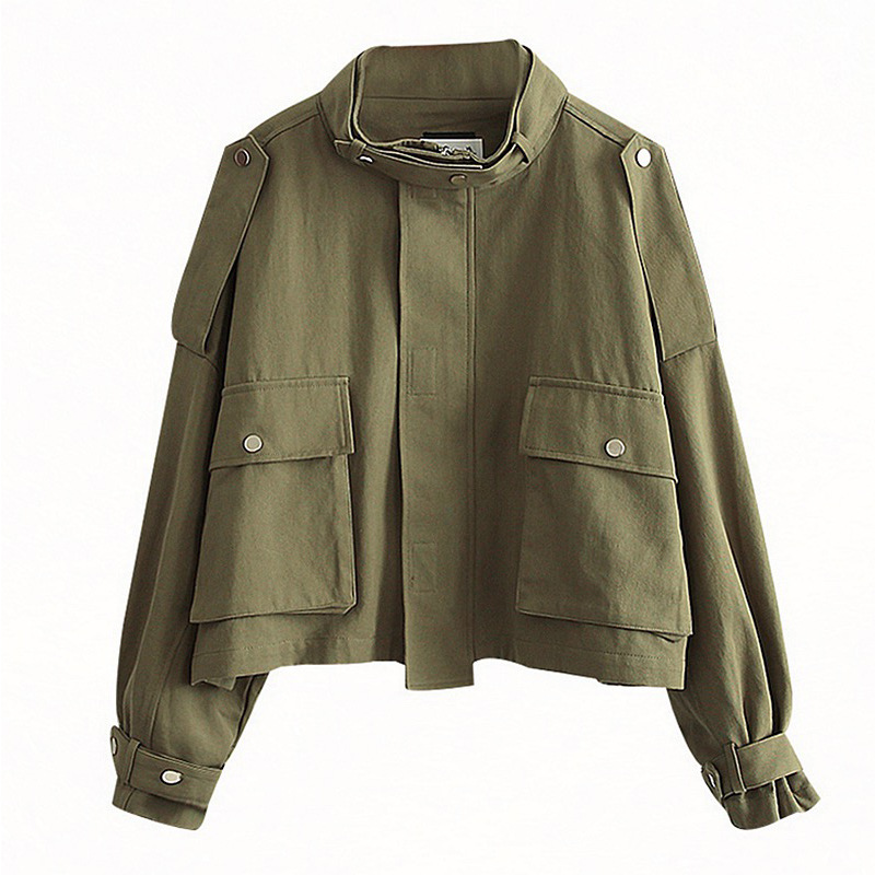 Women's Short Trench Coat - White