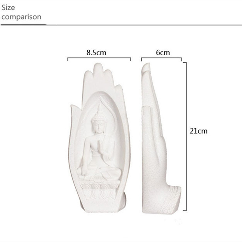 Buddha Hand Decorative Piece in White