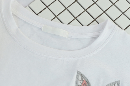 Embroidered Rabbit T-shirt in Dark Blue