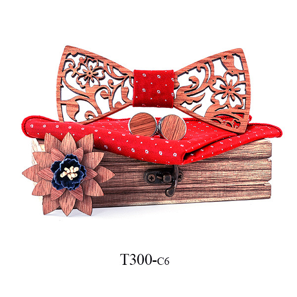 Wooden Bow Tie Set Image 4