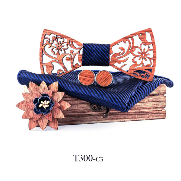 Wooden Bow Tie Set Image 3