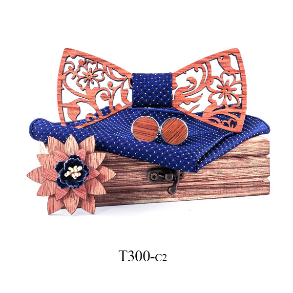 Wooden Bow Tie Set Image 2