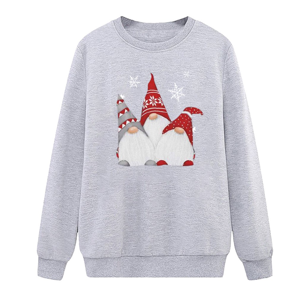 Christmas tree long sleeve round neck sweater