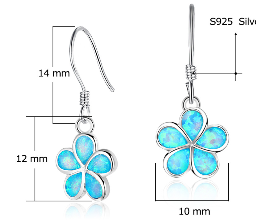 Flower Gemstone Earrings - Image 3