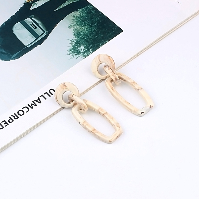 Geometric Acrylic Earrings - Side View