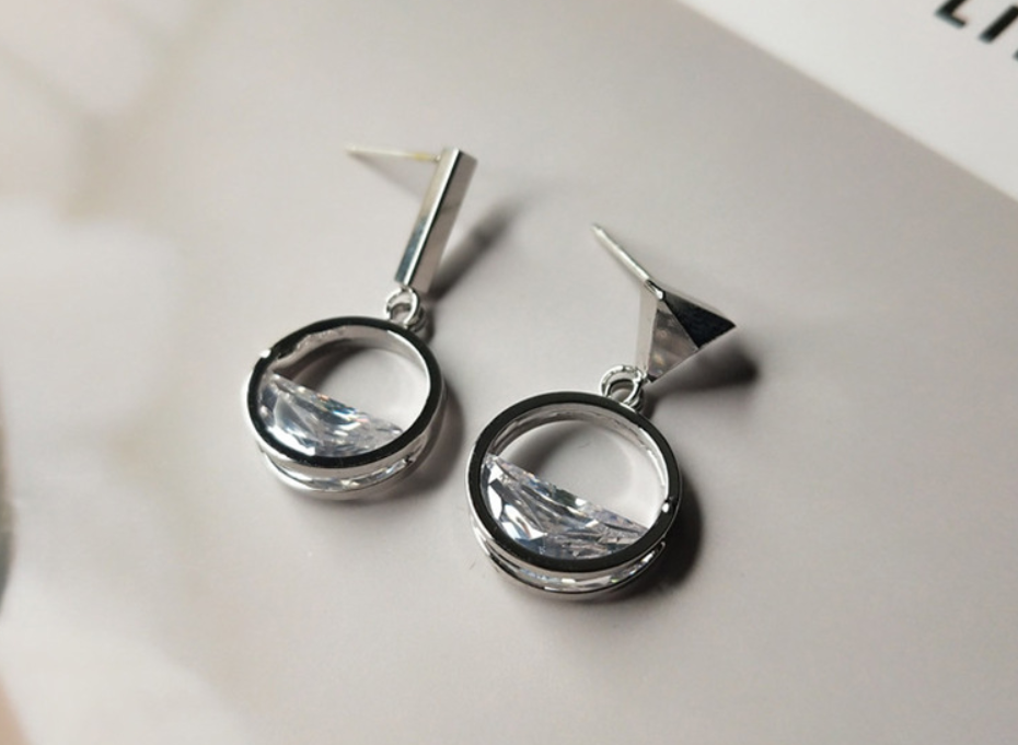 Geometric Zircon Earrings 3