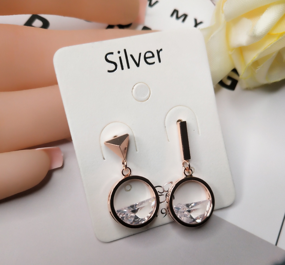 Geometric Zircon Earrings 6
