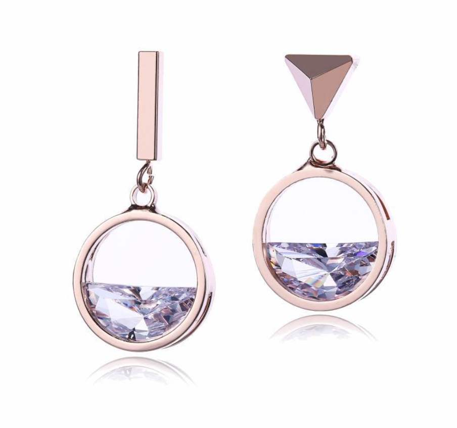 Geometric Zircon Earrings 1