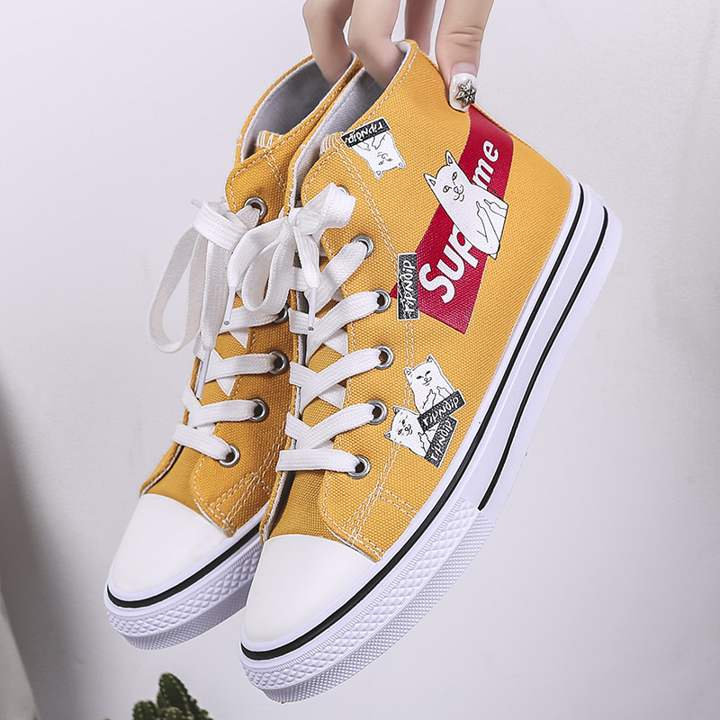 Zapatillas de Lona Altas Negras