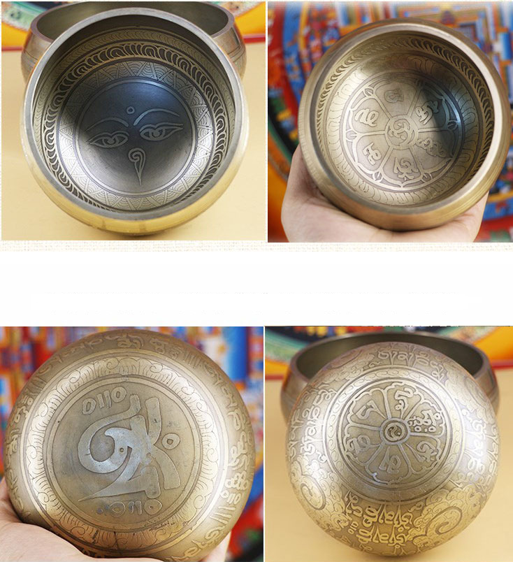 Detalles del Cuenco Tibetano Budista Hecho a Mano