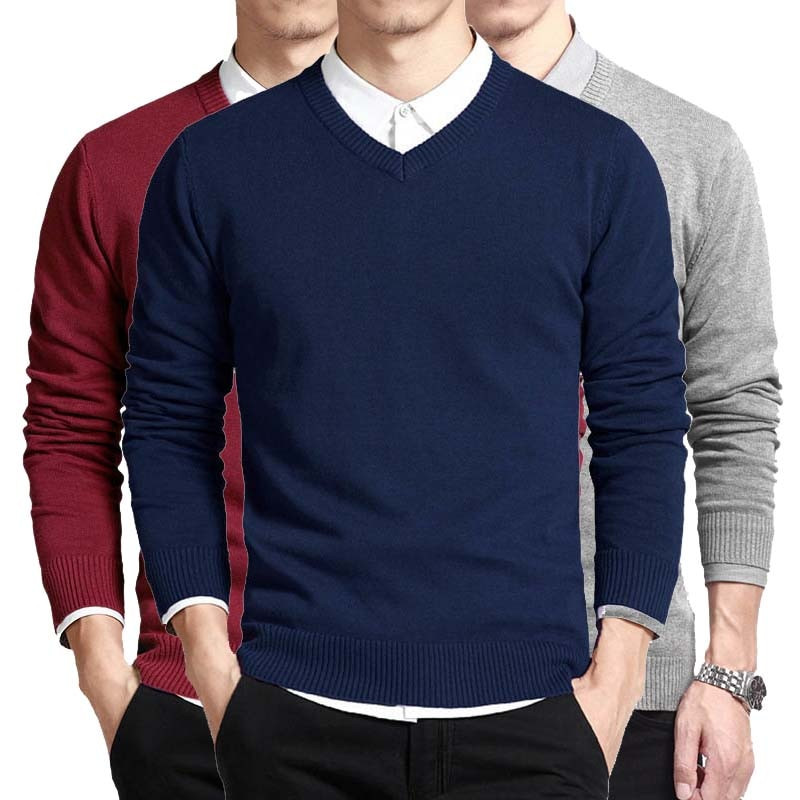 Men's V-Neck Sweater - Image 1