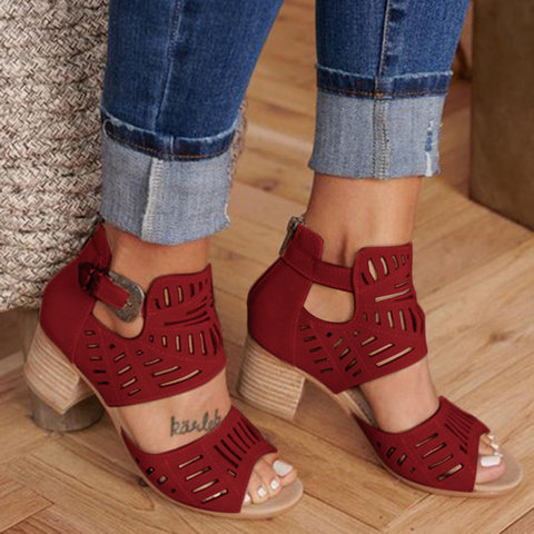 Chunky Heeled Sandals Image 2