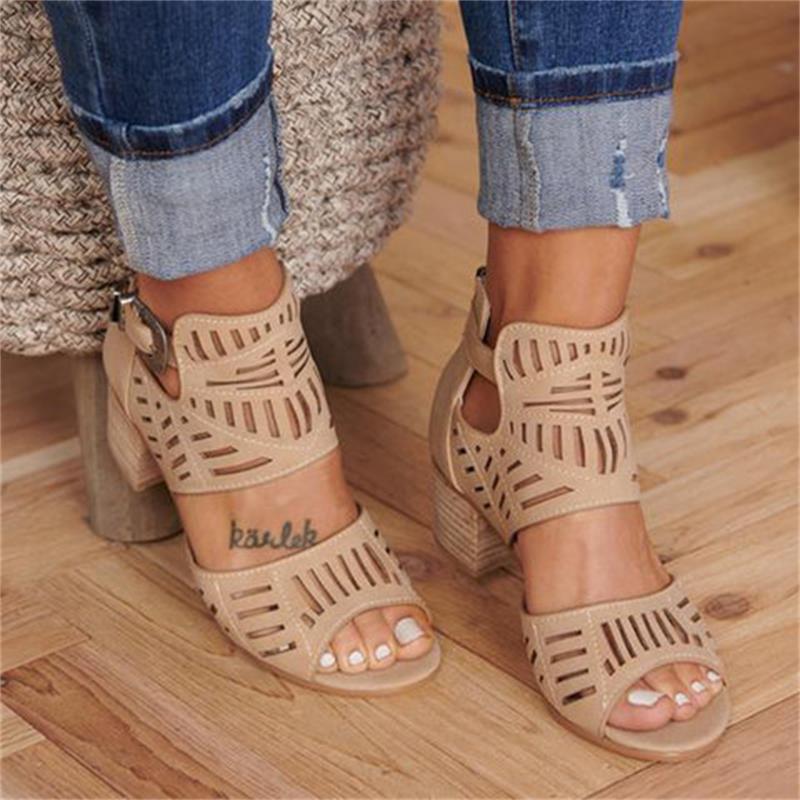 Chunky Heeled Sandals Image 5