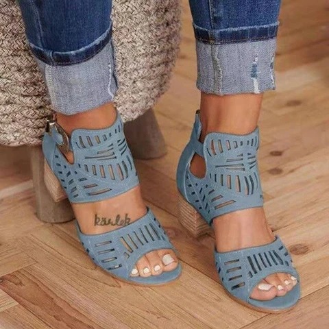 Chunky Heeled Sandals Image 6