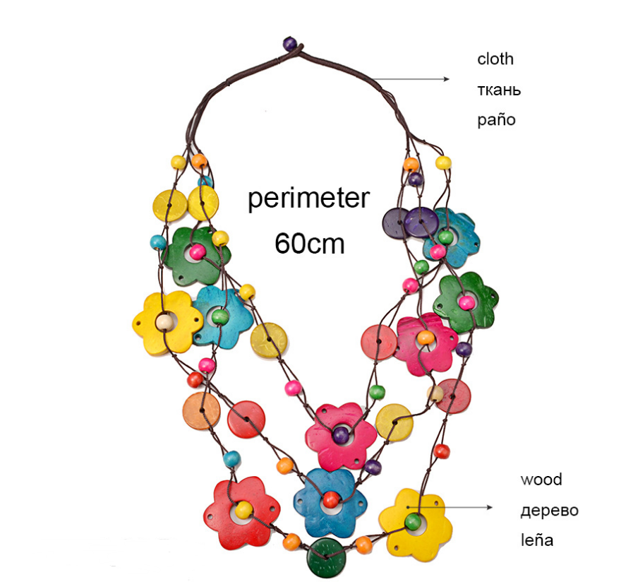 Bohemian Multi-layer Flower Pendant Necklace