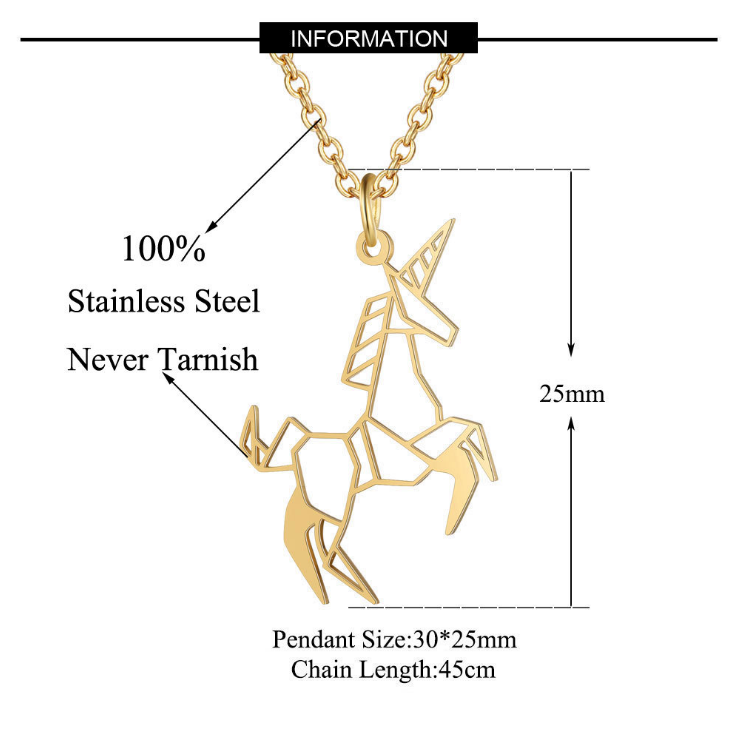 Unicorn Titanium Steel Necklace - Image 4